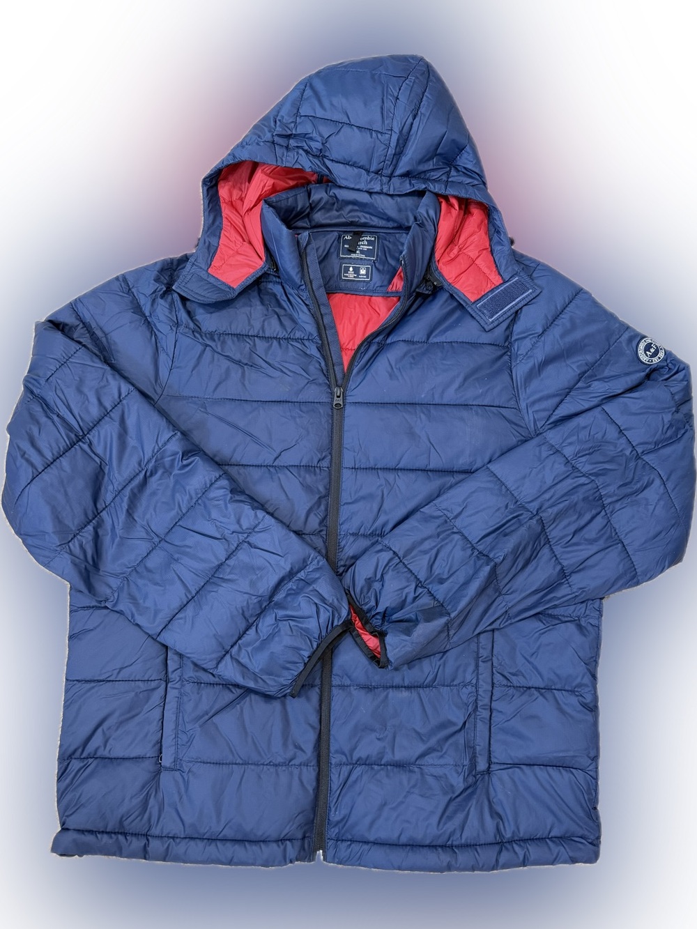 Abercrombie & Fitch Packable Puffer Jacket with Removable Hood